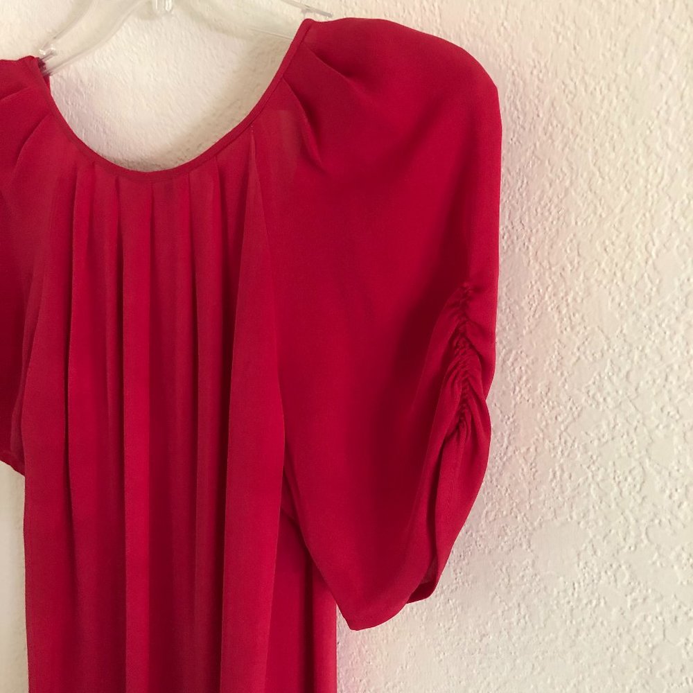 Joie red 100% silk blouse XS - Picture 5 of 6